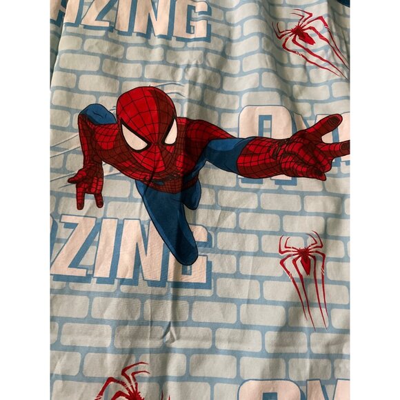 Marvel Kids Amazing Spider-Man 2 Twin Flat Sheet Cutter Blue & Red - Picture 9 of 15